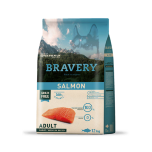 Bravery Medium Large Adulto Salmon 12kg